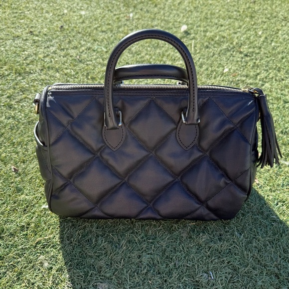 Dooney & Burke Black Quilted Satchel 12” L  X 8” H - Picture 3 of 7
